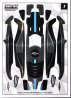 Pre-Cut Body Sticker Set (Black) -Blade 350QX