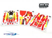 Pre-Cut Body Sticker Set (Red) -Blade 350QX