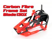 Carbon Fibre Frame Set -Blade 130X ( Red )