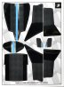 Pre-Cut Body Sticker Set (Black) -Blade 350QX