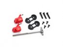 Alu. Tail Blade Grip w/ Tail Shaft (Red) Blade 130X