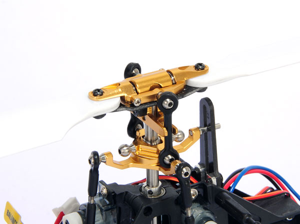 Precision Alu. Main Blade Grip -Blade 200SRX (Golden) - Click Image to Close