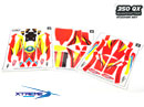 Pre-Cut Body Sticker Set (Red) -Blade 350QX