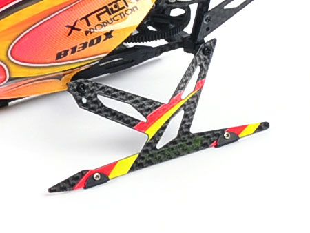 Carbon Landing Skid Set (Red) - Blade 130X - Click Image to Close