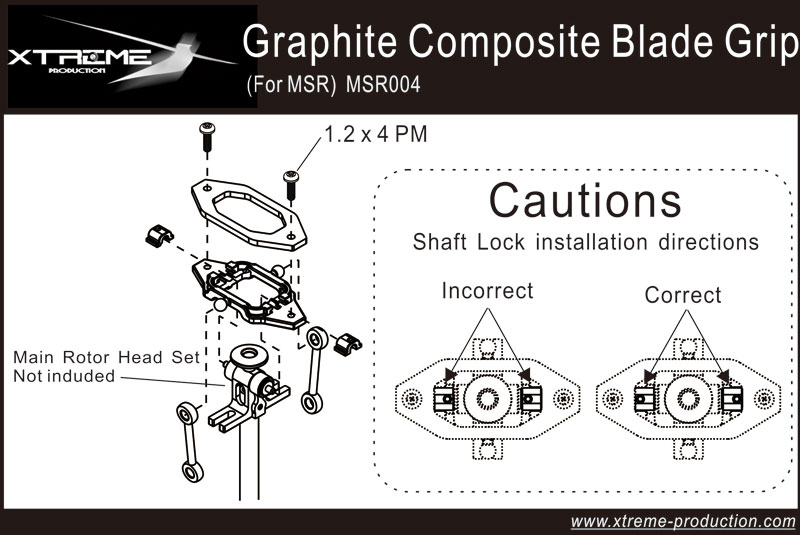 Graphite Composite Blade Grip (Graphite+ Delrin,for MSR , MSR X) - Click Image to Close